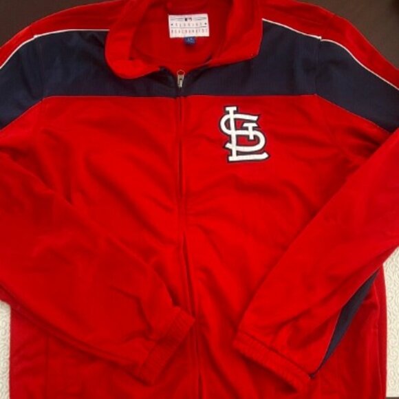 ST. LOUIS CARDINALS MLB Zip Up Jacket Embroidered Logo Back Men's size L - Picture 3 of 5